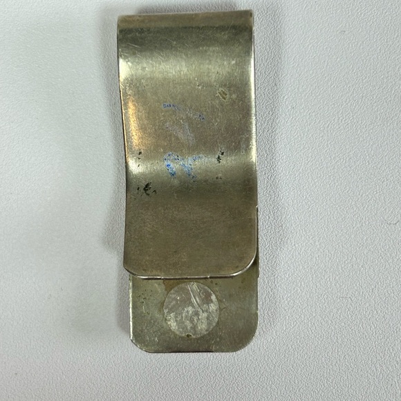 Vintage Native Turquoise Coral Money Clip - Picture 3 of 4